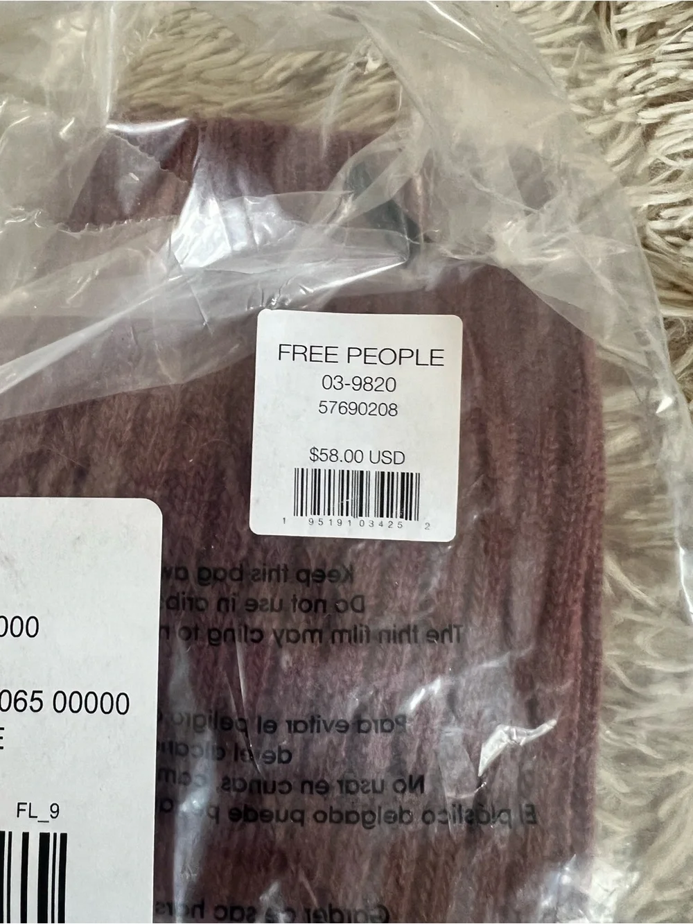 Free People Ribbed Knee-High Socks - Burgundy